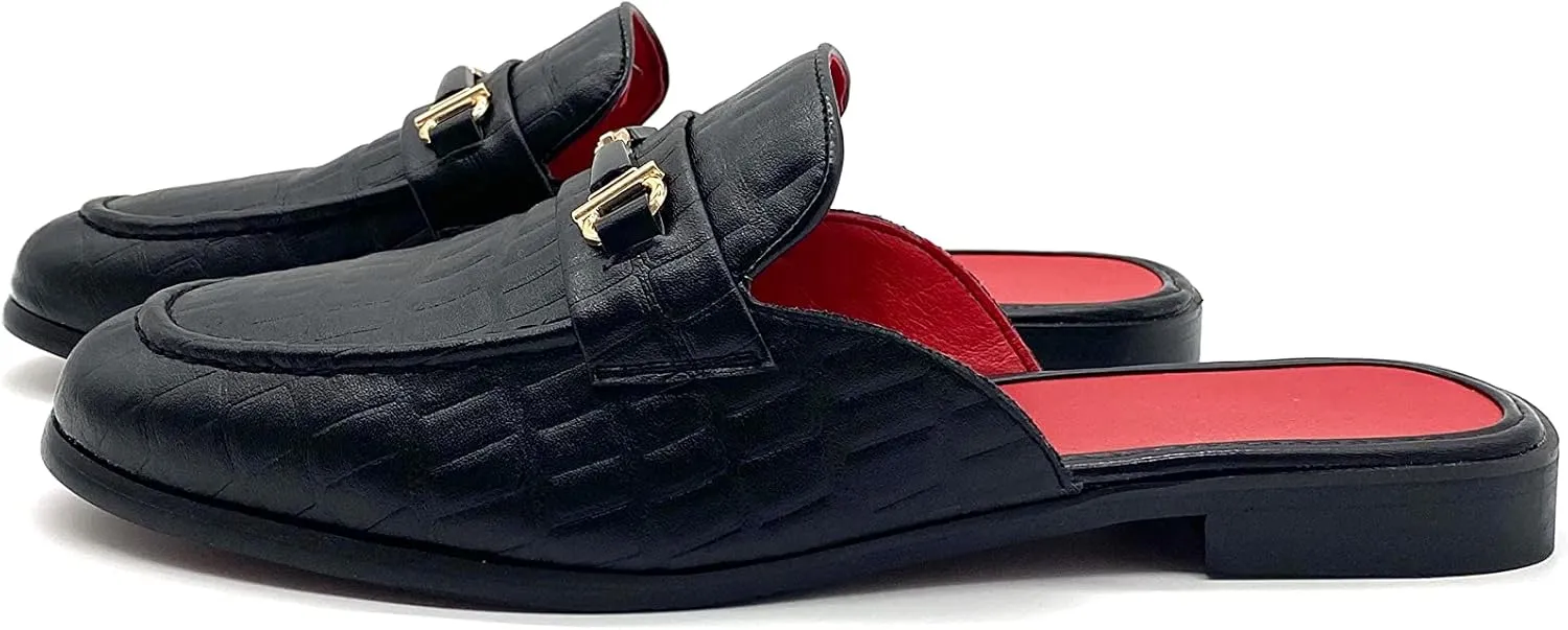 MHB Men's Mule Stylish Backless Slip-On Loafer Casual Dress Sandal Shoes Fashionable Slipper for Men Plus Size 7-13