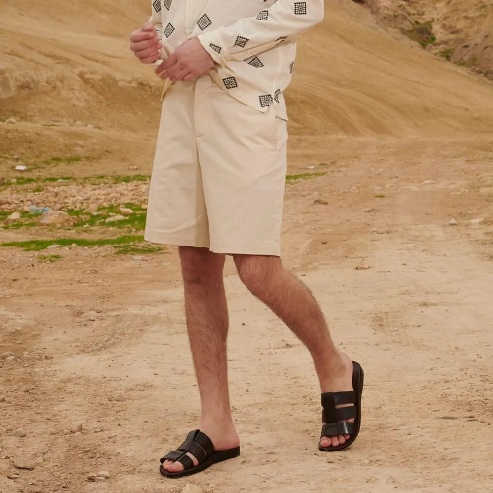 Micah - Leather Double Strap Sandal - Mens Sandals