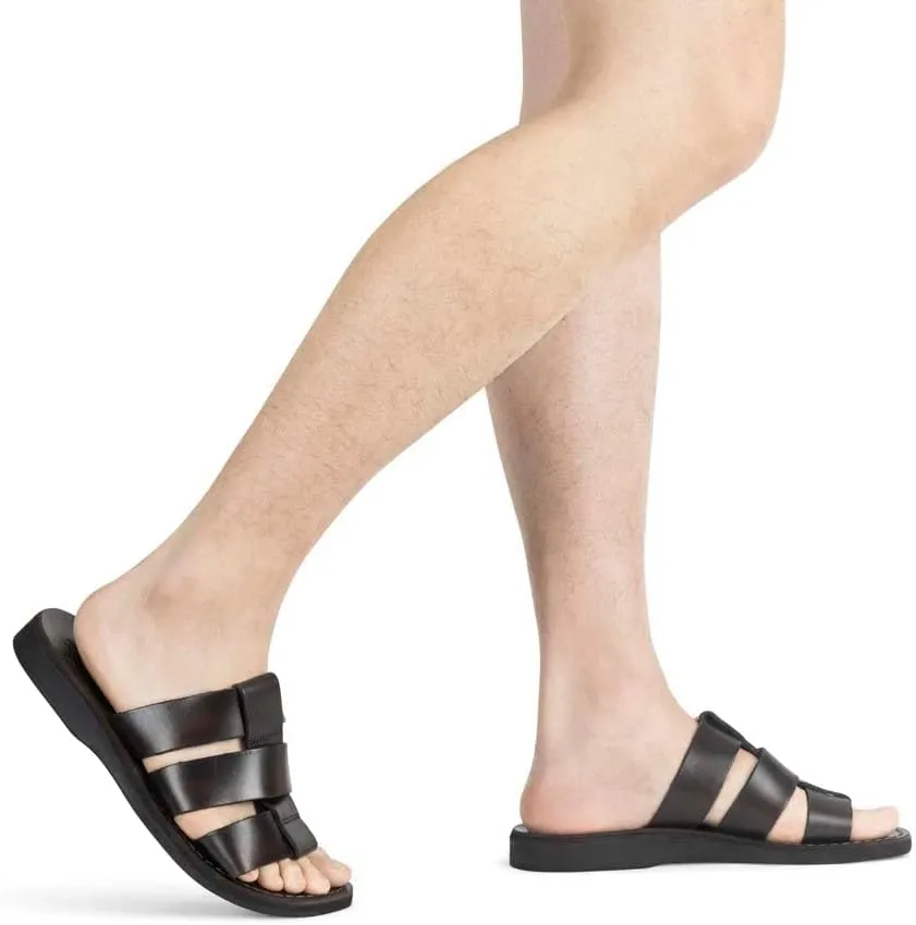 Micah - Leather Double Strap Sandal - Mens Sandals