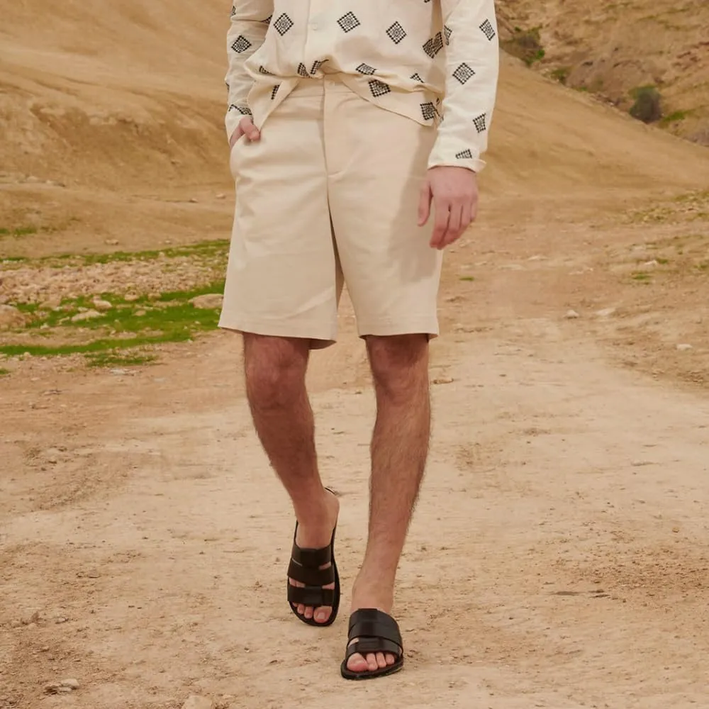 Micah - Leather Double Strap Sandal - Mens Sandals