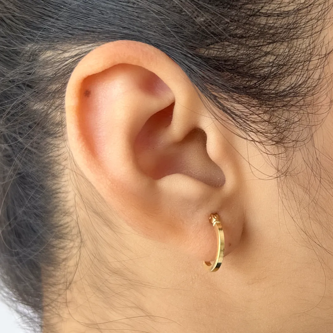 Mini Sleek Flat Hoops