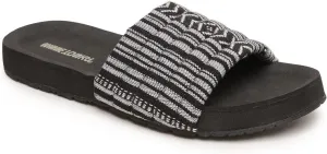 Minnetonka Heidi - Comfy Slides for Women Featuring Vibrant Fabric Print Design, Classic Slip-On Style, Contoured EVA Footbed, Rubber Outsole, and Fabric Upper