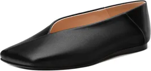 MODENCOCO Womens Flats Square Toe Ballet Flat for Women Loafers Flats Dress Shoes Comfortable Business Casual Work Shoes