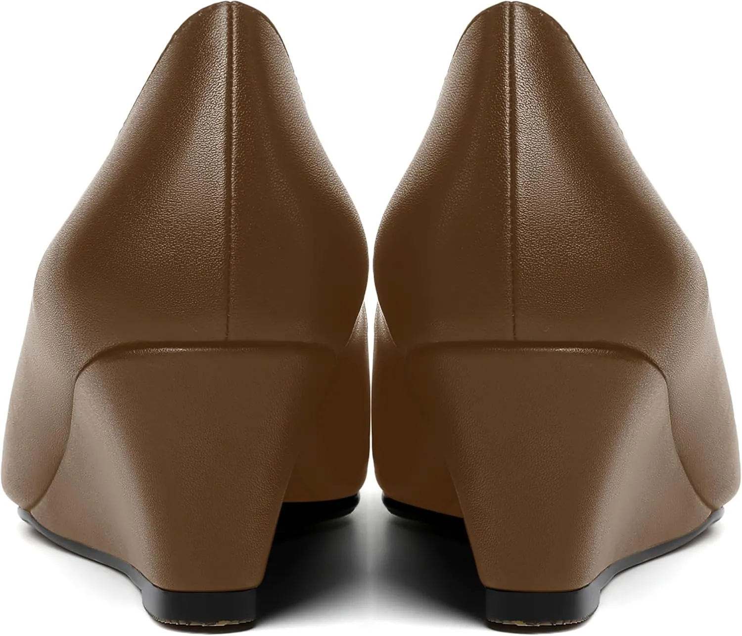 MOVINSTEPS Womens Pointed Toe Dress Slip On Work Wedge Low Heel Pumps Shoes 2 Inch