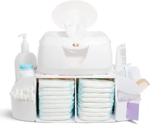 Munchkin® Diaper Change Organizer, Green/white