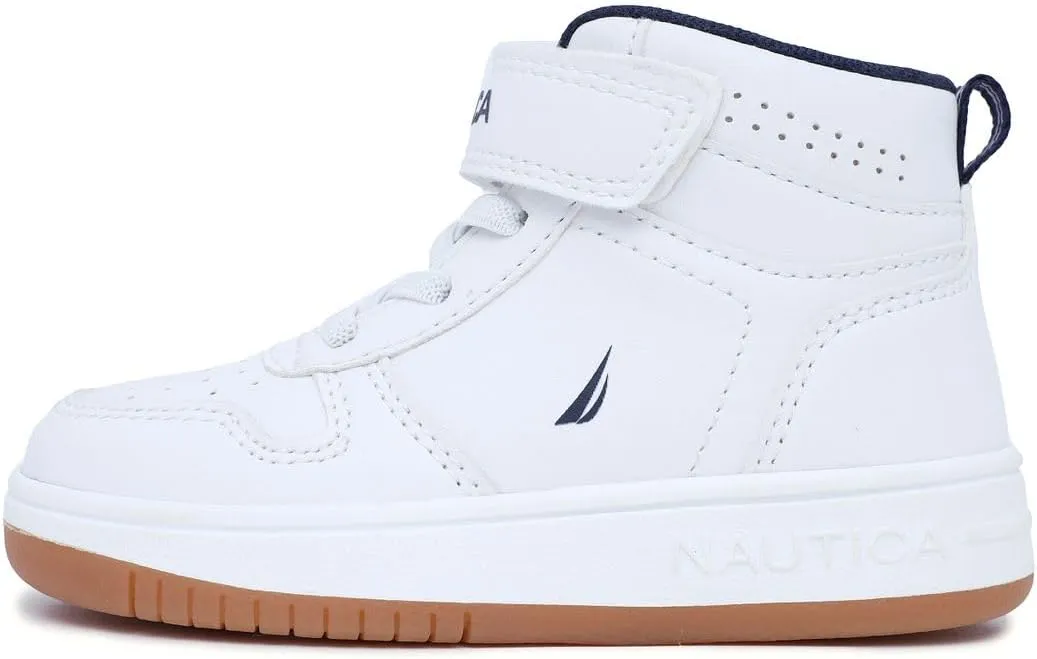 Nautica Kids High Top Basketball Sneakers – Toddler/Little Kid Fashion Boots, Comfortable Athletic Walking Shoes for Boys and Girls