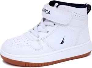 Nautica Kids High Top Basketball Sneakers – Toddler/Little Kid Fashion Boots, Comfortable Athletic Walking Shoes for Boys and Girls