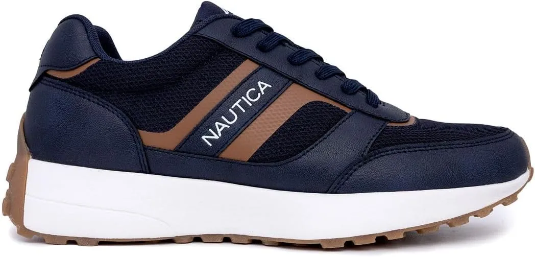 Nautica Men's Lace-Up Sneakers – Casual, Stylish, and Comfortable for Walking