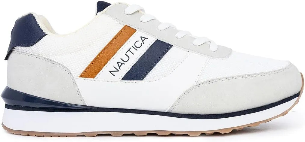 Nautica Men's Lace-Up Sneakers – Casual, Stylish, and Comfortable for Walking