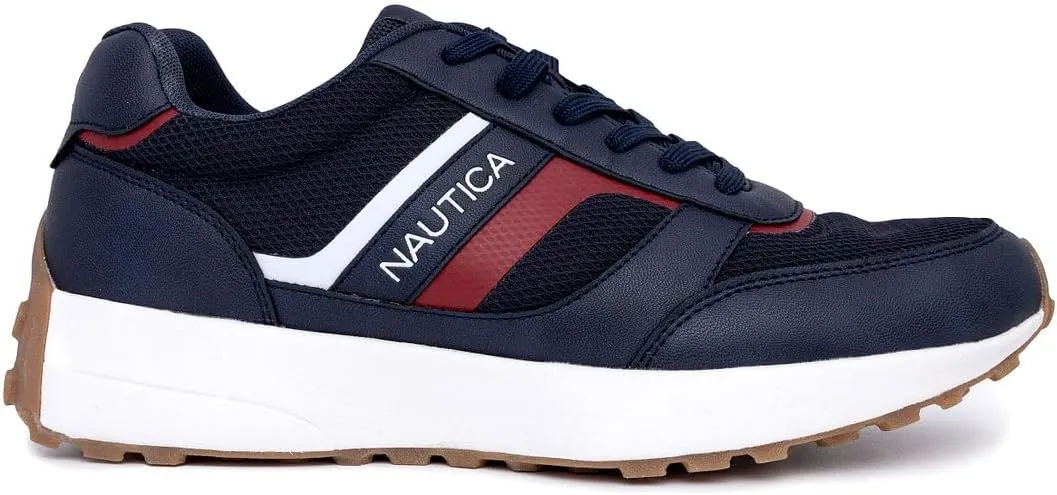 Nautica Men's Lace-Up Sneakers – Casual, Stylish, and Comfortable for Walking