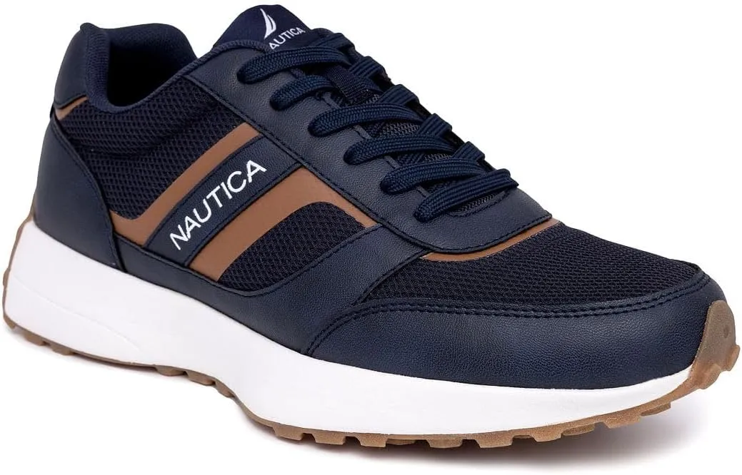 Nautica Men's Lace-Up Sneakers – Casual, Stylish, and Comfortable for Walking