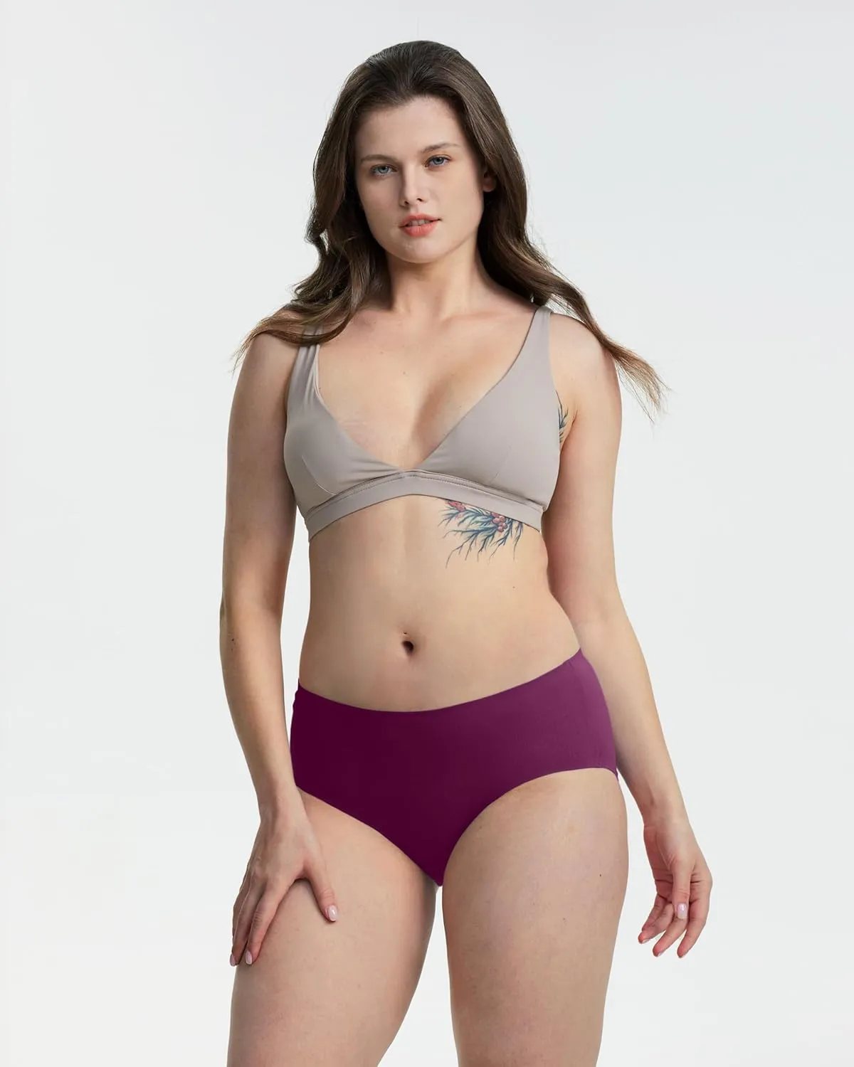 Neione Women's Cotton Underwear No Show Hipster Panties with Seamless Look No Panty Lines