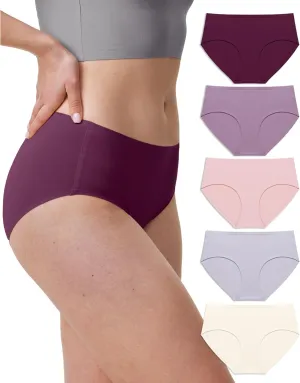 Neione Women's Cotton Underwear No Show Hipster Panties with Seamless Look No Panty Lines