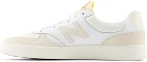 New Balance Men's 300 V3 Court Sneaker, White/Sea Salt/Linen, 13 Wide