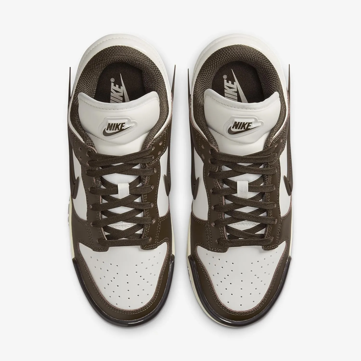 Nike Dunk Low Twist Women's Shoes (DZ2794-003, Phantom/Coconut Milk/Baroque Brown)