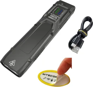 Nitecore EDC25 EDC Flashlight, 3000 Lumen Slim Flat Shape USB-C Rechargeable Lightweight for Everyday Carry with Clip, and NitecoreSt Sticker