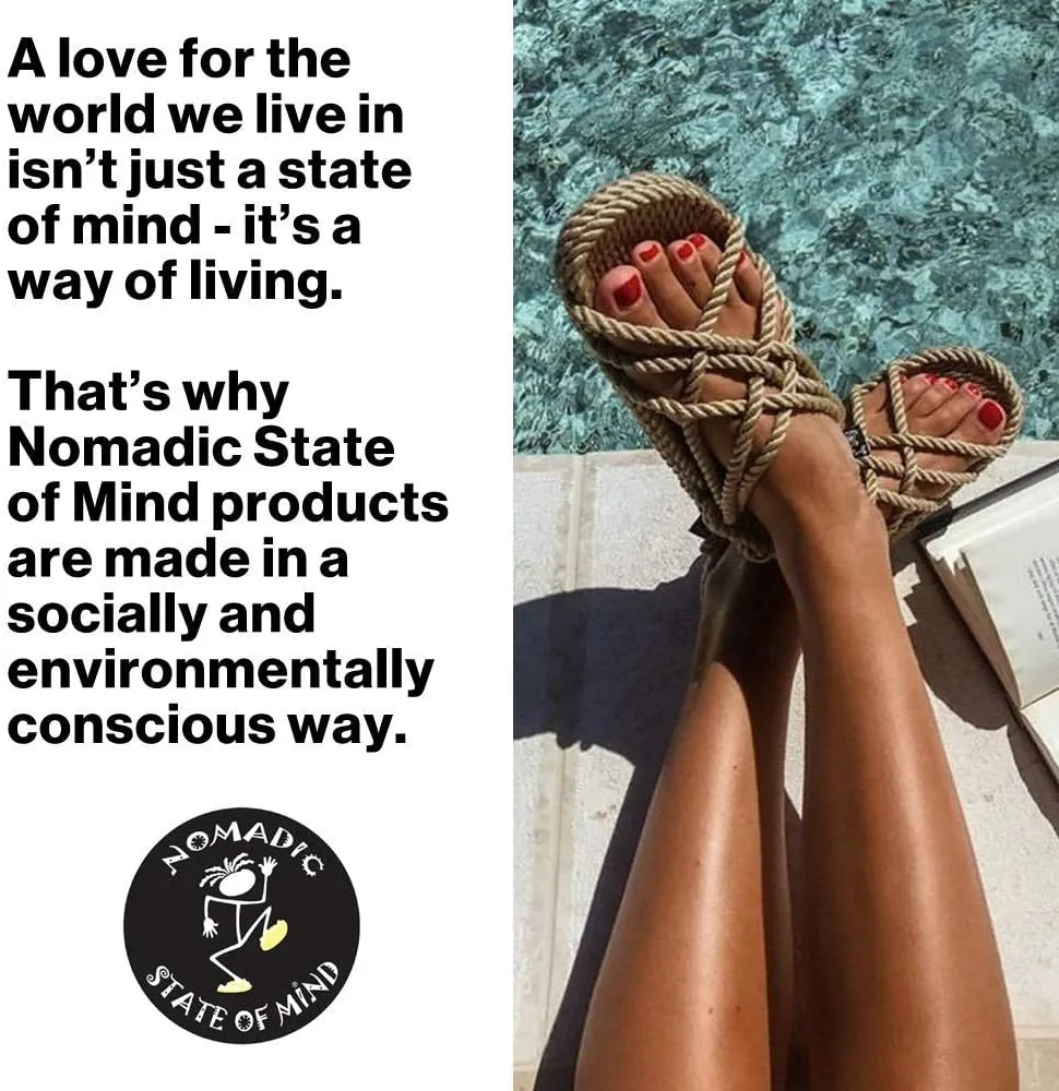 Nomadic State of Mind Rope Sandals, JC Sandals For Men and Women, Unisex, Handmade, Jesus Shoes, Straw Sandals