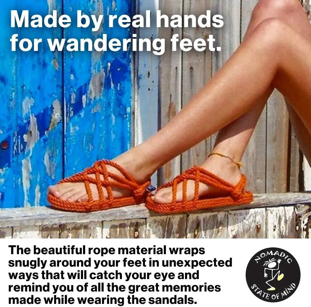 Nomadic State of Mind Rope Sandals, JC Sandals For Men and Women, Unisex, Handmade, Jesus Shoes, Straw Sandals