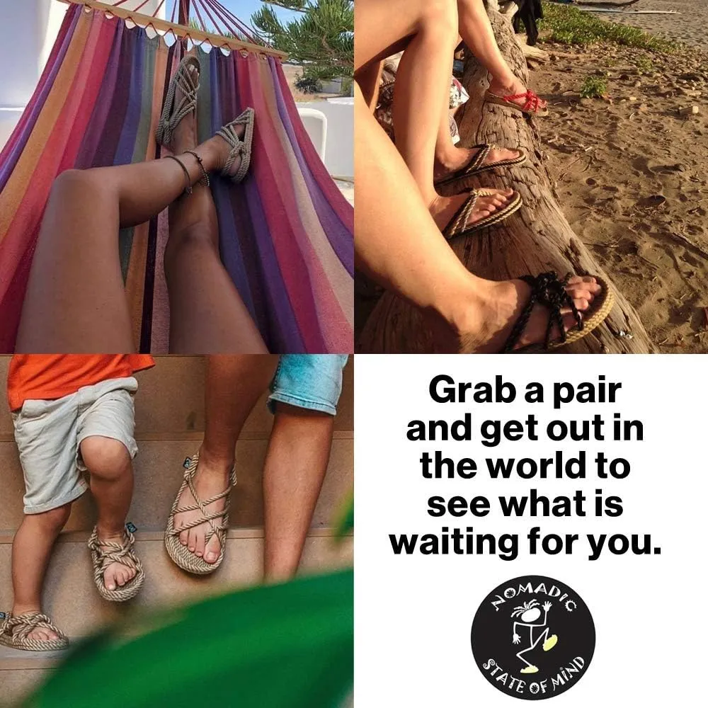 Nomadic State of Mind Rope Sandals, JC Sandals For Men and Women, Unisex, Handmade, Jesus Shoes, Straw Sandals