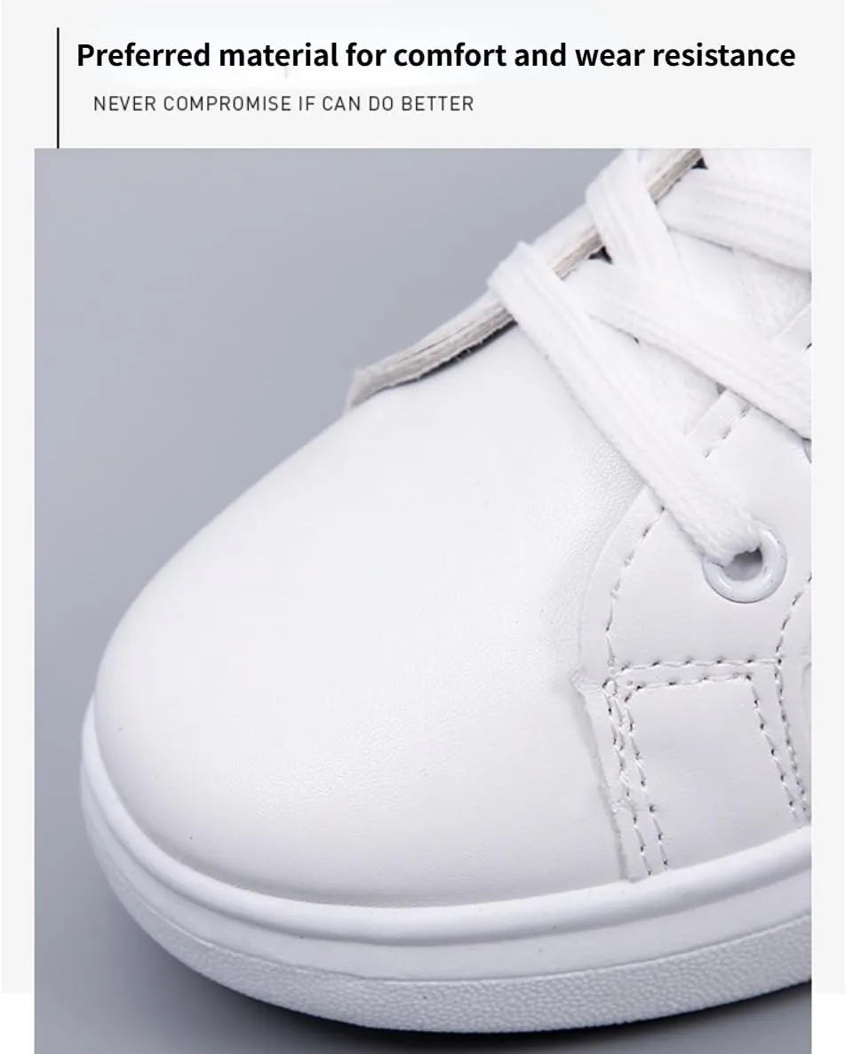 Non-Slip Comfortable Casual Lace-up Ladies Shoes Trendy Sneakers for Women Solid Color Classic Korean Style