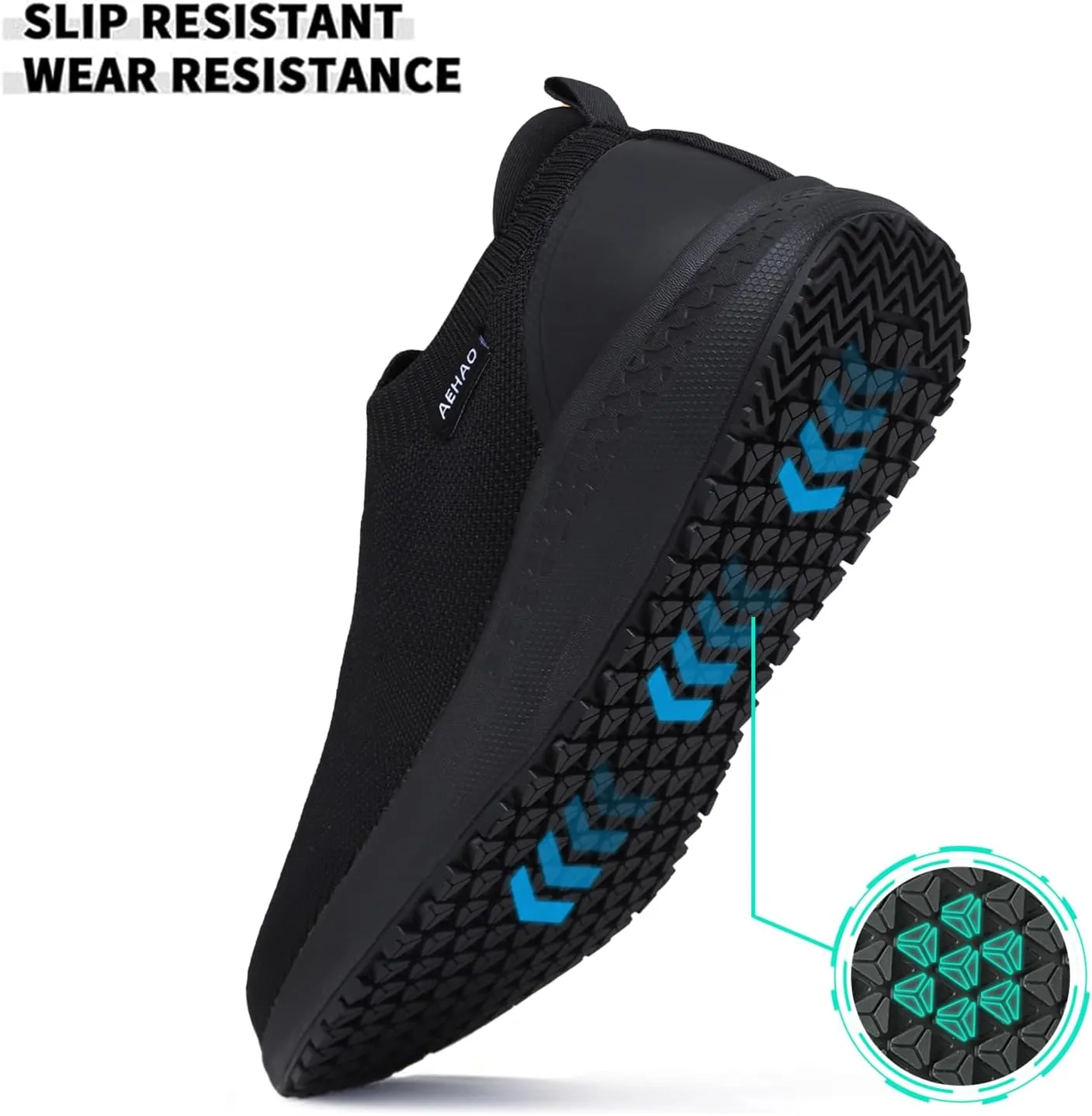 Non Slip Work Shoes for Men Food Service Slip On Chef Kitchen Shoes Waterproof Work Shoes Restaurant Slip Resistant Hospital Walking Sneakers Air Cushion Breathable Lightweight