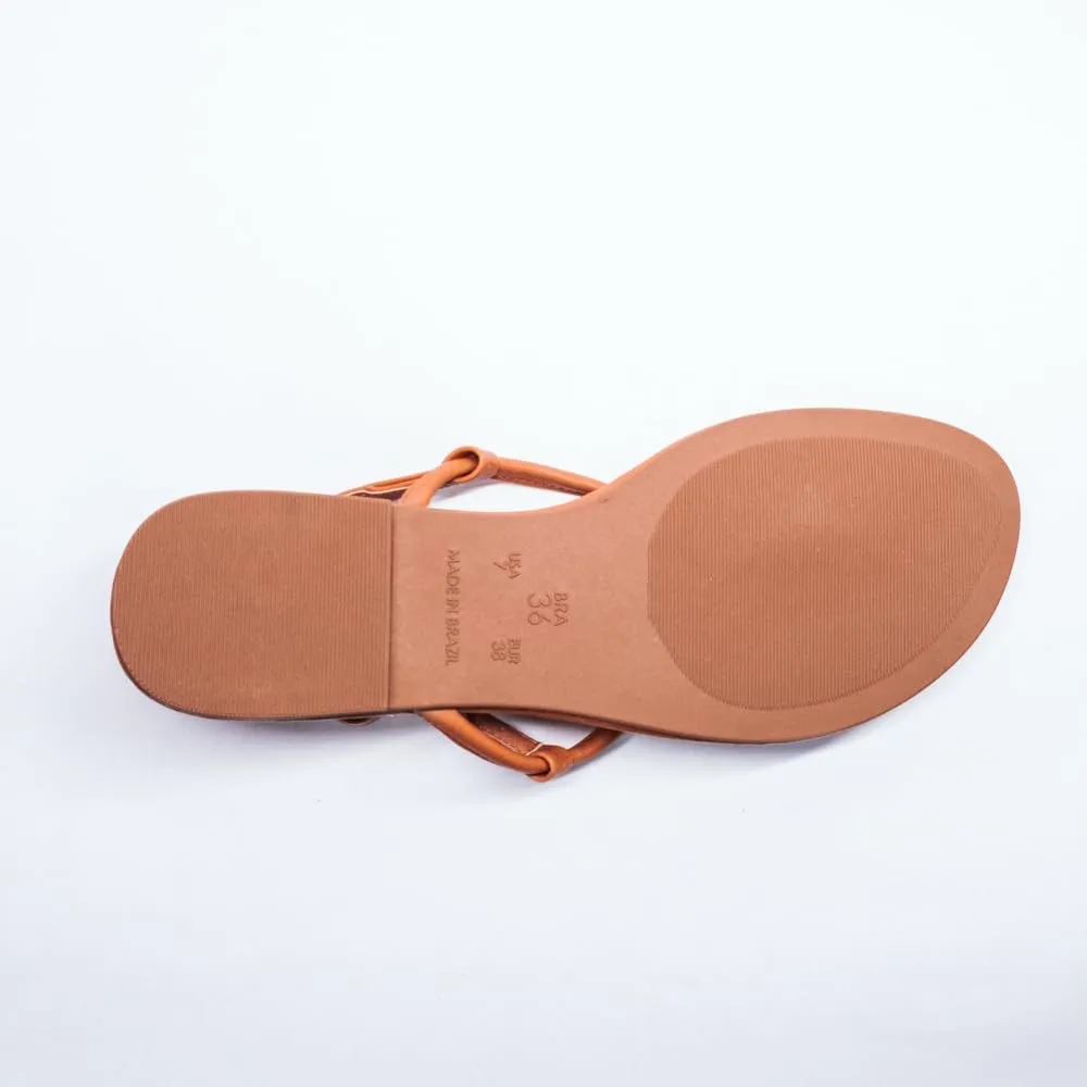 Nord Violet Flat Thong Sandals with T-Strap and Adjustable Ankle Buckle for Women