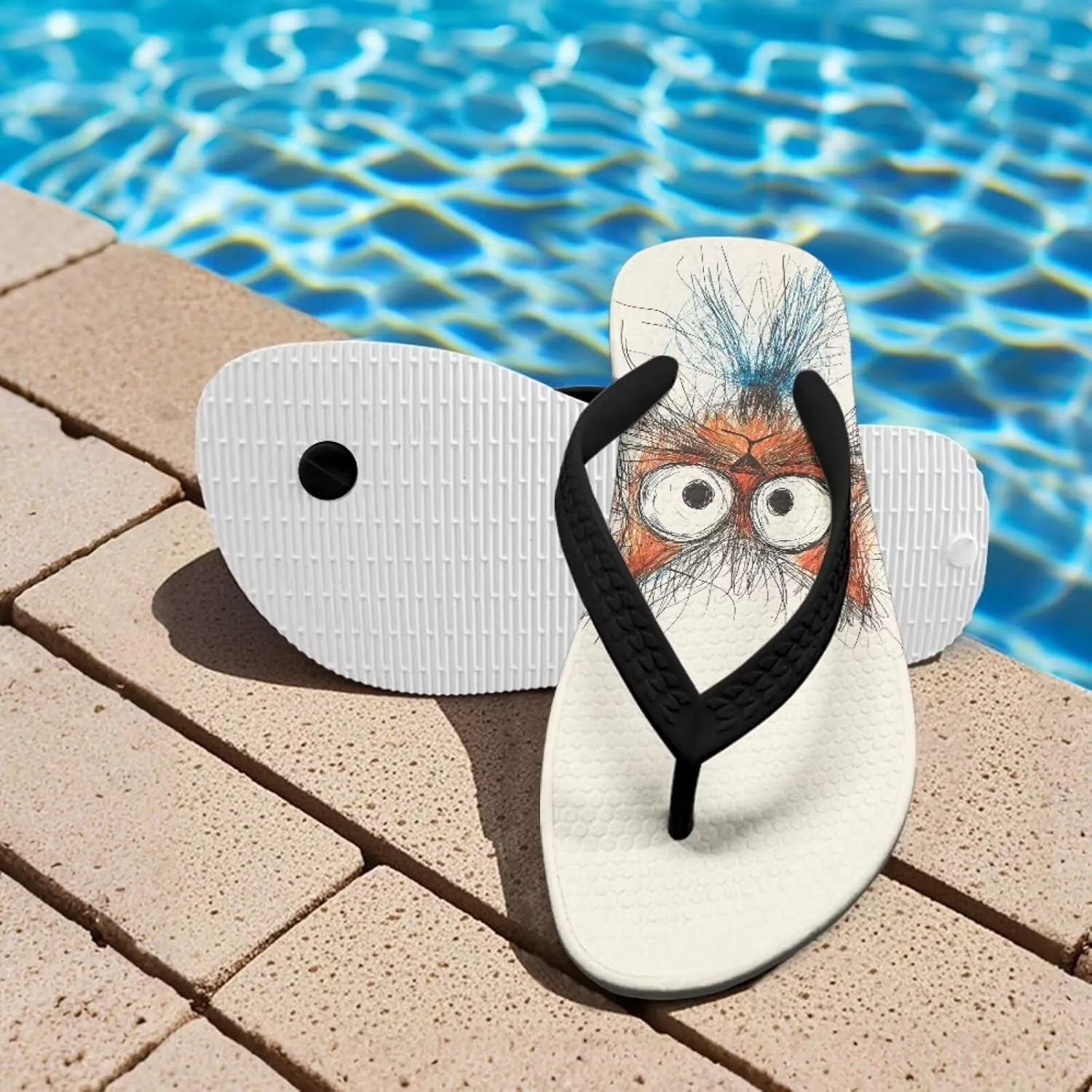 Novelty Water Pool Sandals Kids Slip On Shower Bathroom Shoes Breathable Non-Slip Thong Sandals for Girls Boys