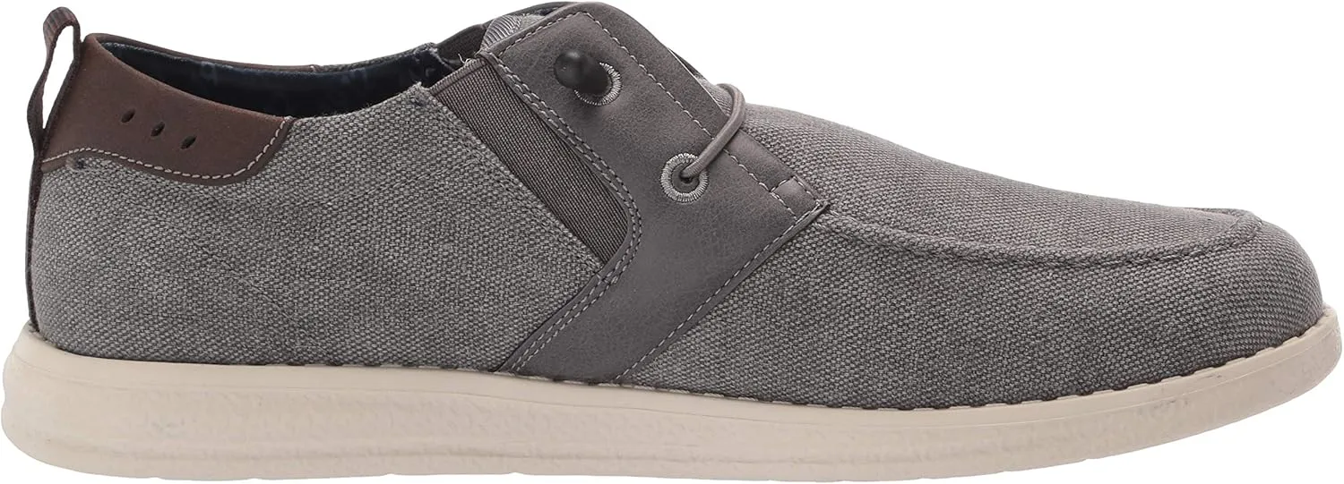 Nunn Bush Men's Brewski Moc Toe Slip-on Canvas Knit Loafer with Elastic Bungee