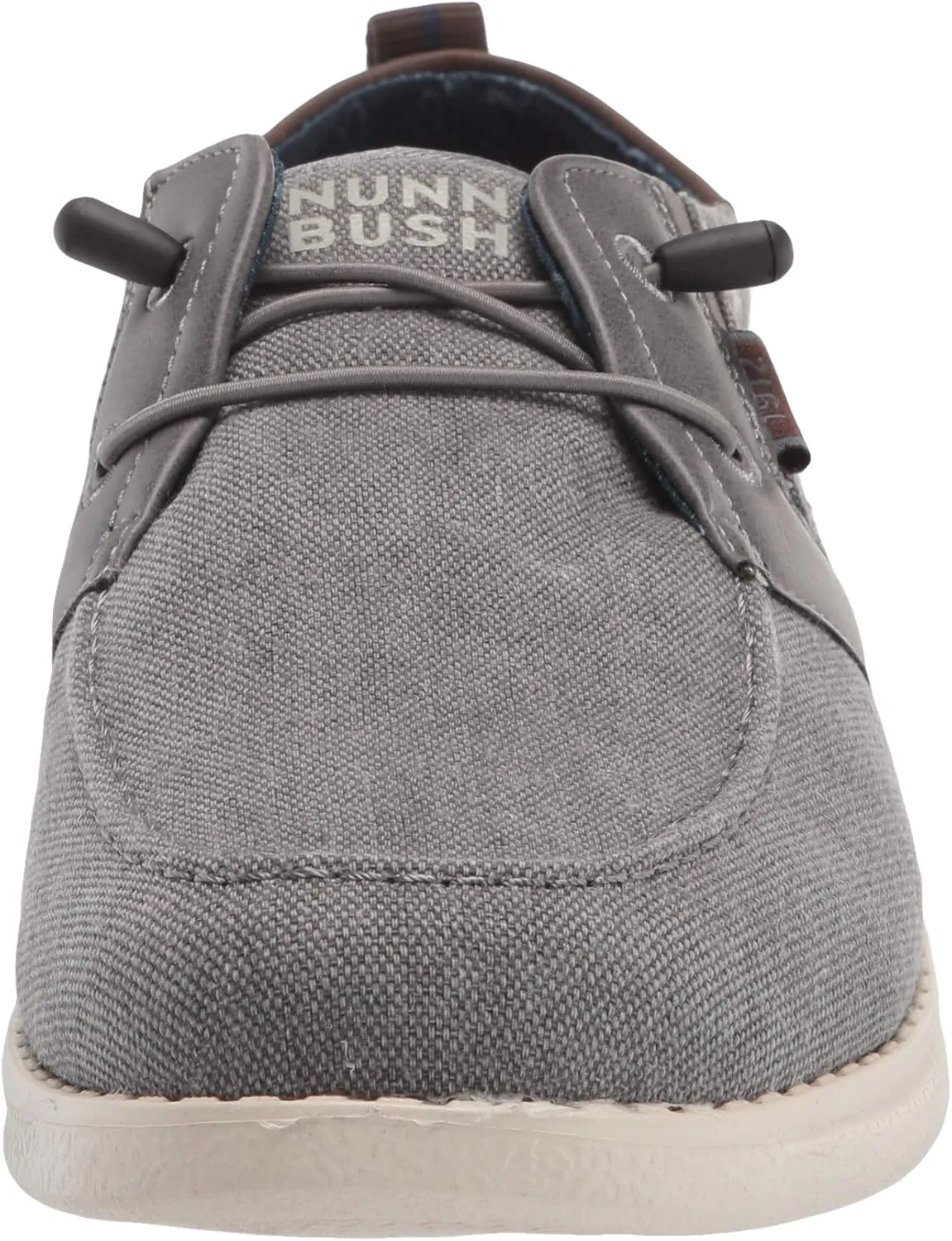Nunn Bush Men's Brewski Moc Toe Slip-on Canvas Knit Loafer with Elastic Bungee