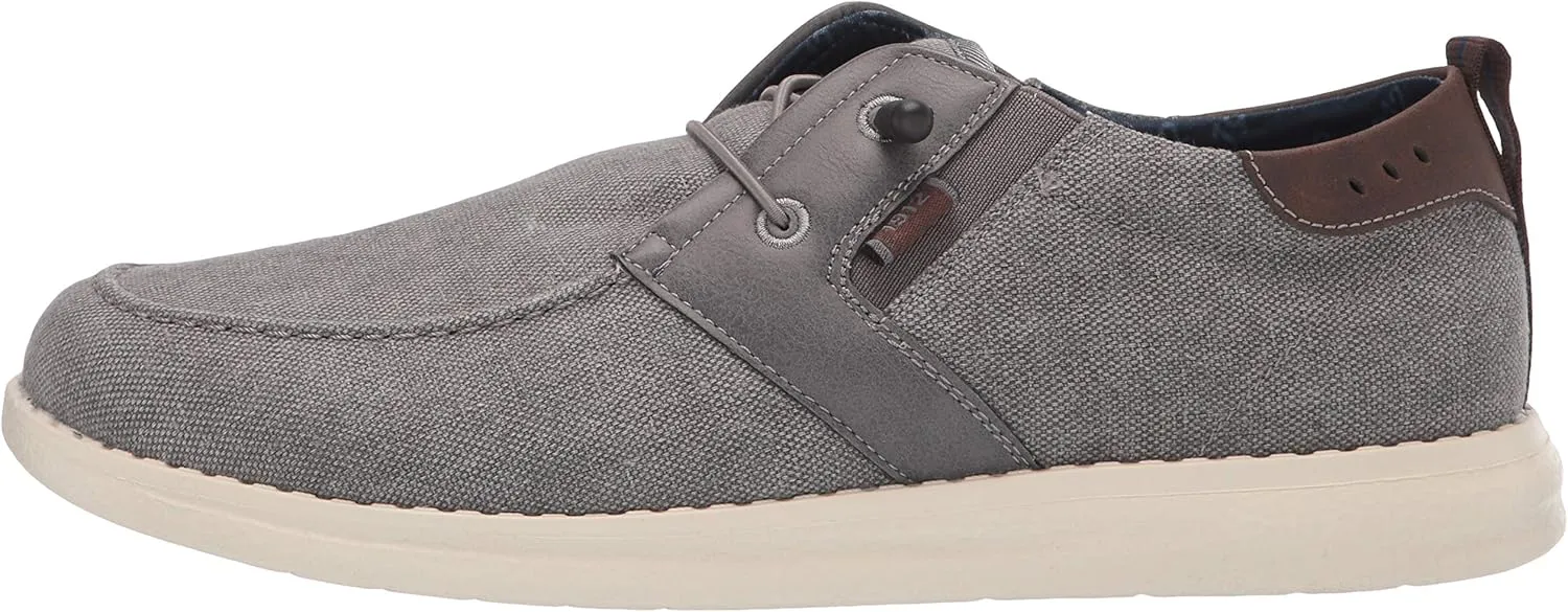 Nunn Bush Men's Brewski Moc Toe Slip-on Canvas Knit Loafer with Elastic Bungee