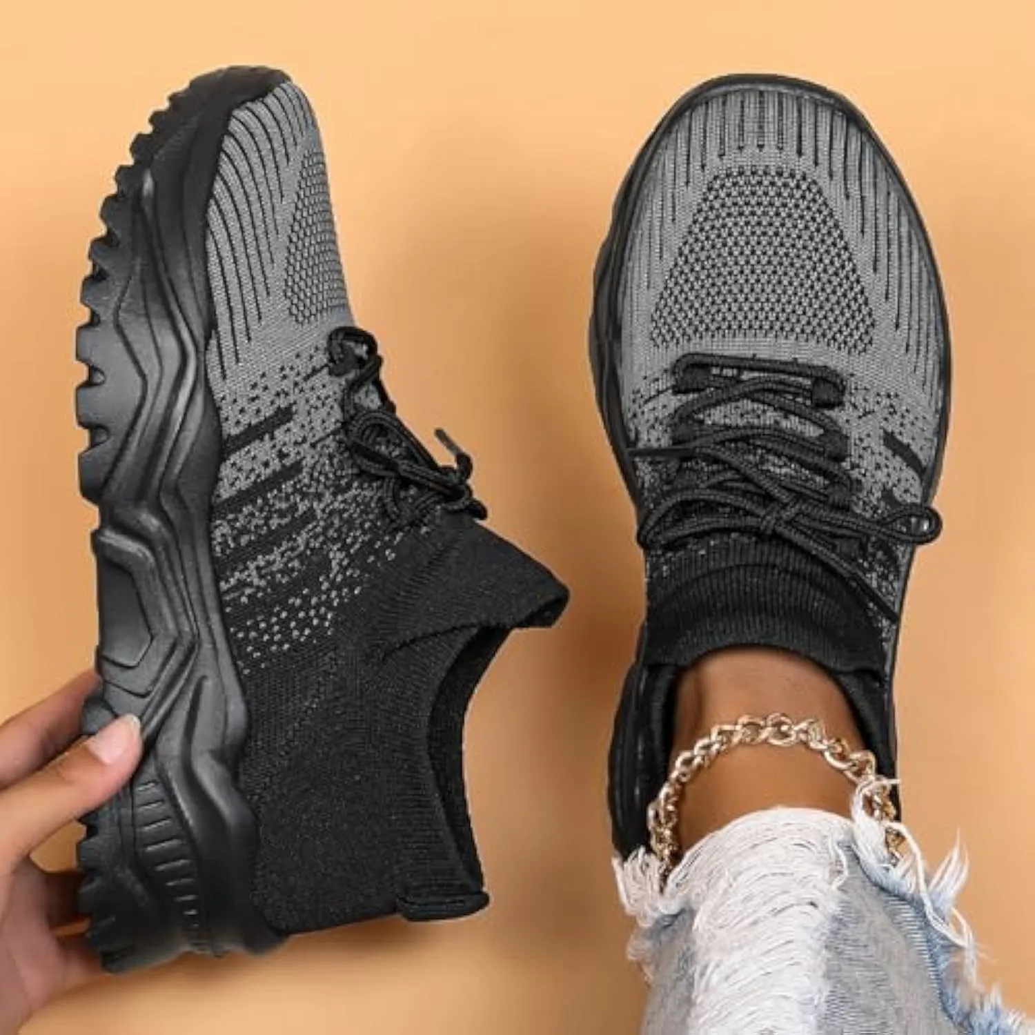 Nurse Babe Shoes,Classic Slip-On Breathable Mesh Sneakers,Non-Slip Lightweight Walking Shoes for Women,Classic Lace up Slip-on Breathable Sneakers for Women on Feet All Day