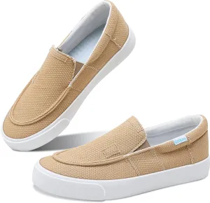 Obtaom Slip On Shoes Canvas Slip On Sneakers Comfy Arch Support Loafers Casual Canvas Fashion Sneaker