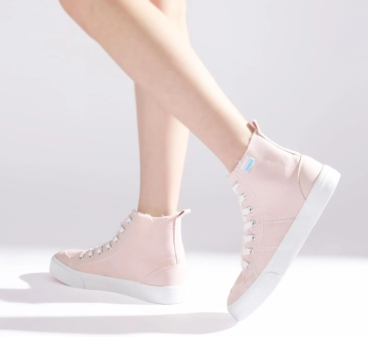 Obtaom Womens/Mens high top Canvas Shoes Play mid Calf Fashion Sneaker Casual lace up hi top Washed Canvas Shoes