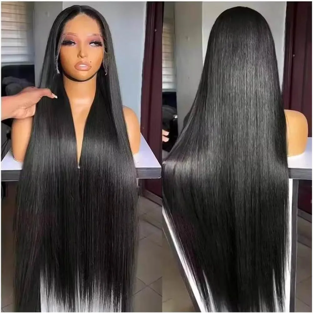 OCTSUN 32" Bone Straight Lace Front Wigs Human Hair 13x4 HD Transparent Lace Front Human Hair Wigs for Black Women Glueless Brazilian Virgin Hair Lace Frontal Wig 180% Density Pre Plucked Hairline