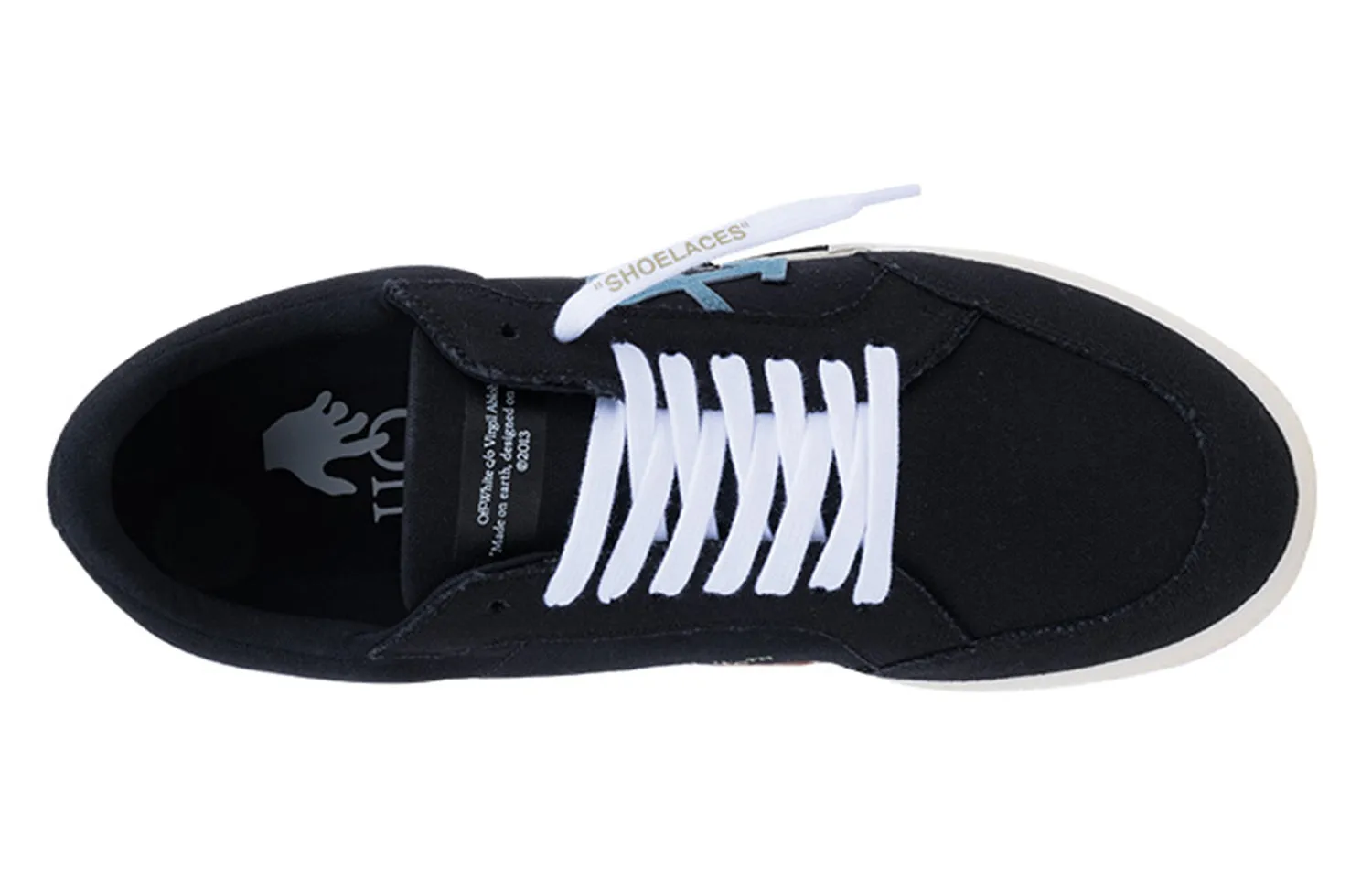 Off-White Vulc Low Black Light Blue Arrow