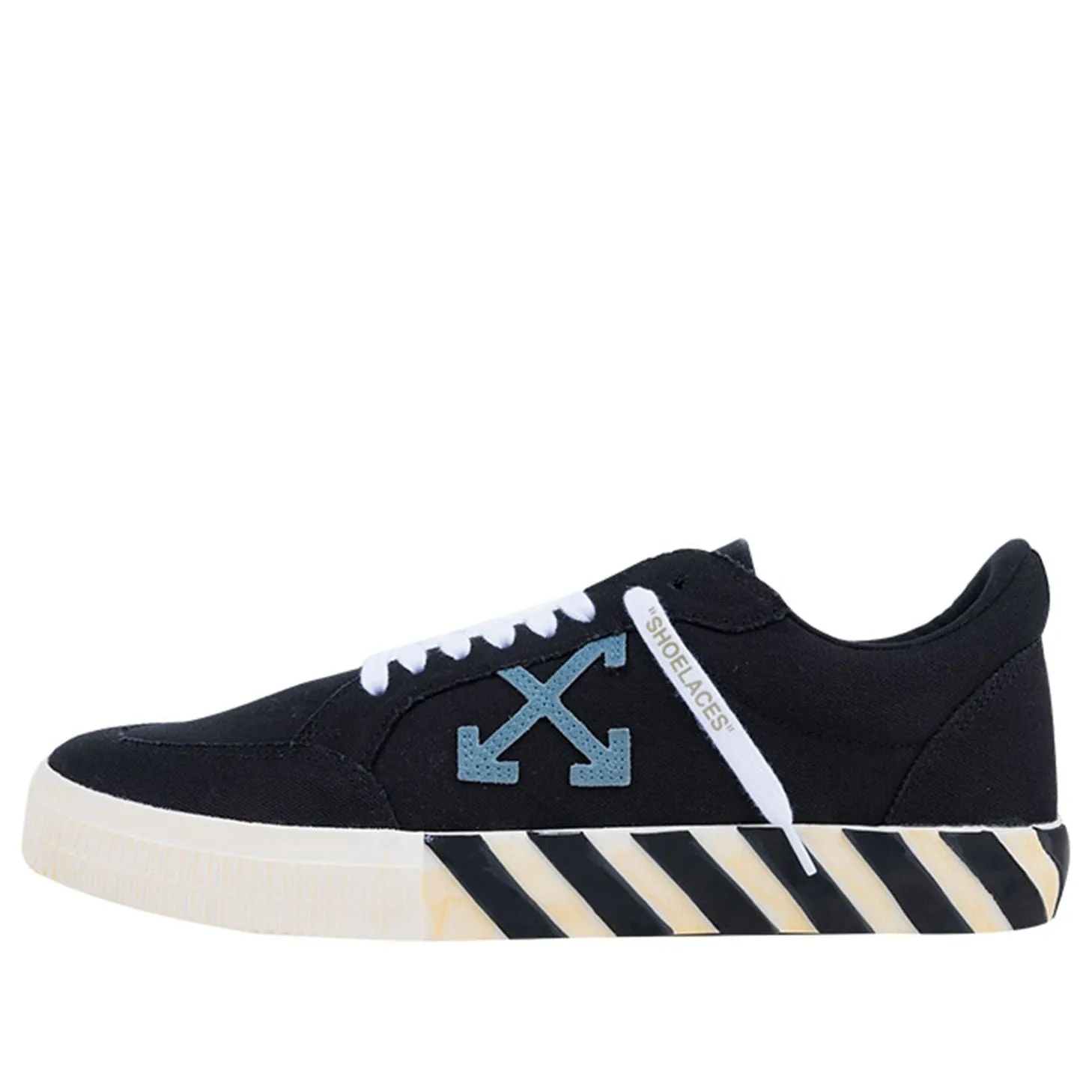 Off-White Vulc Low Black Light Blue Arrow
