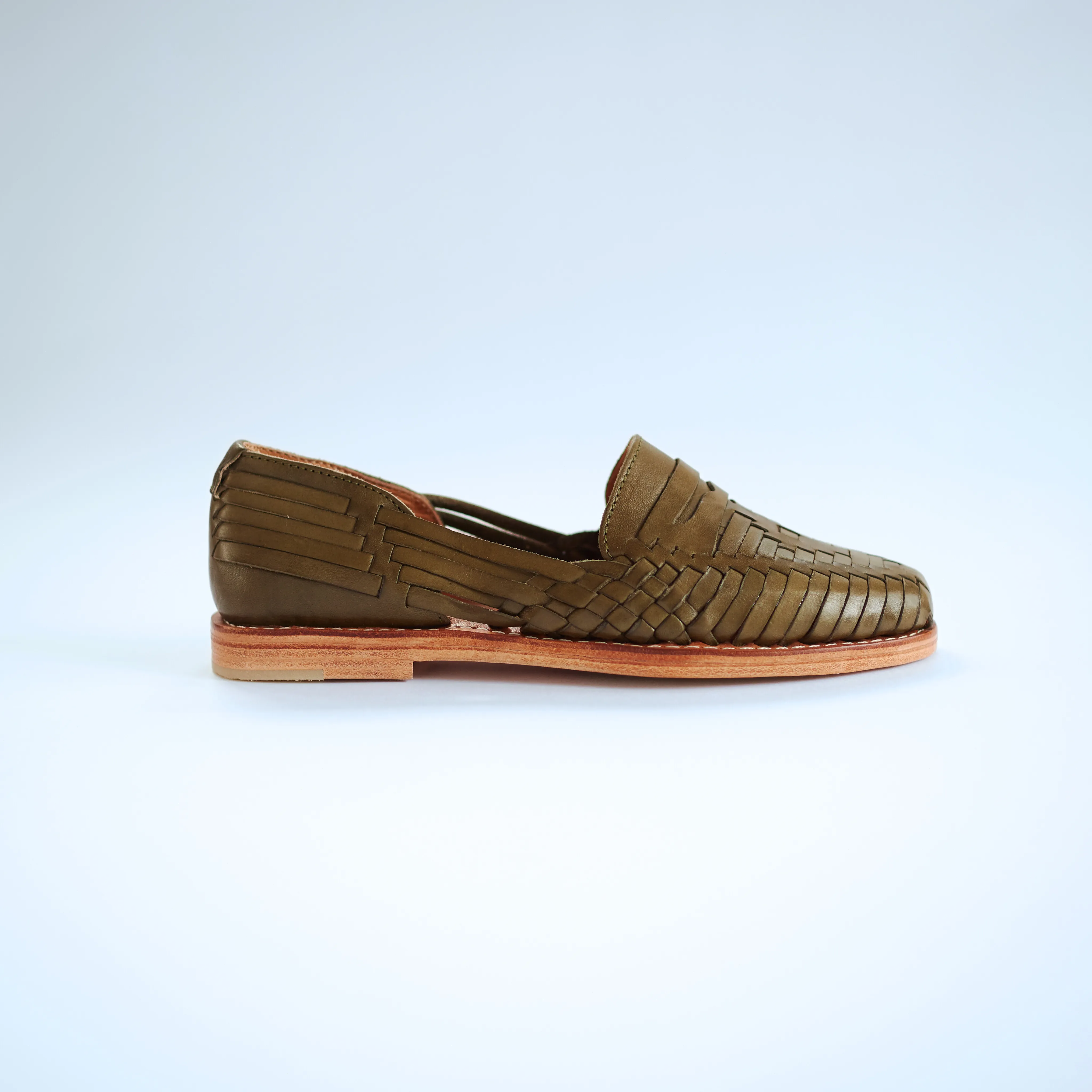 Olive Green Leather Sebastian Loafer