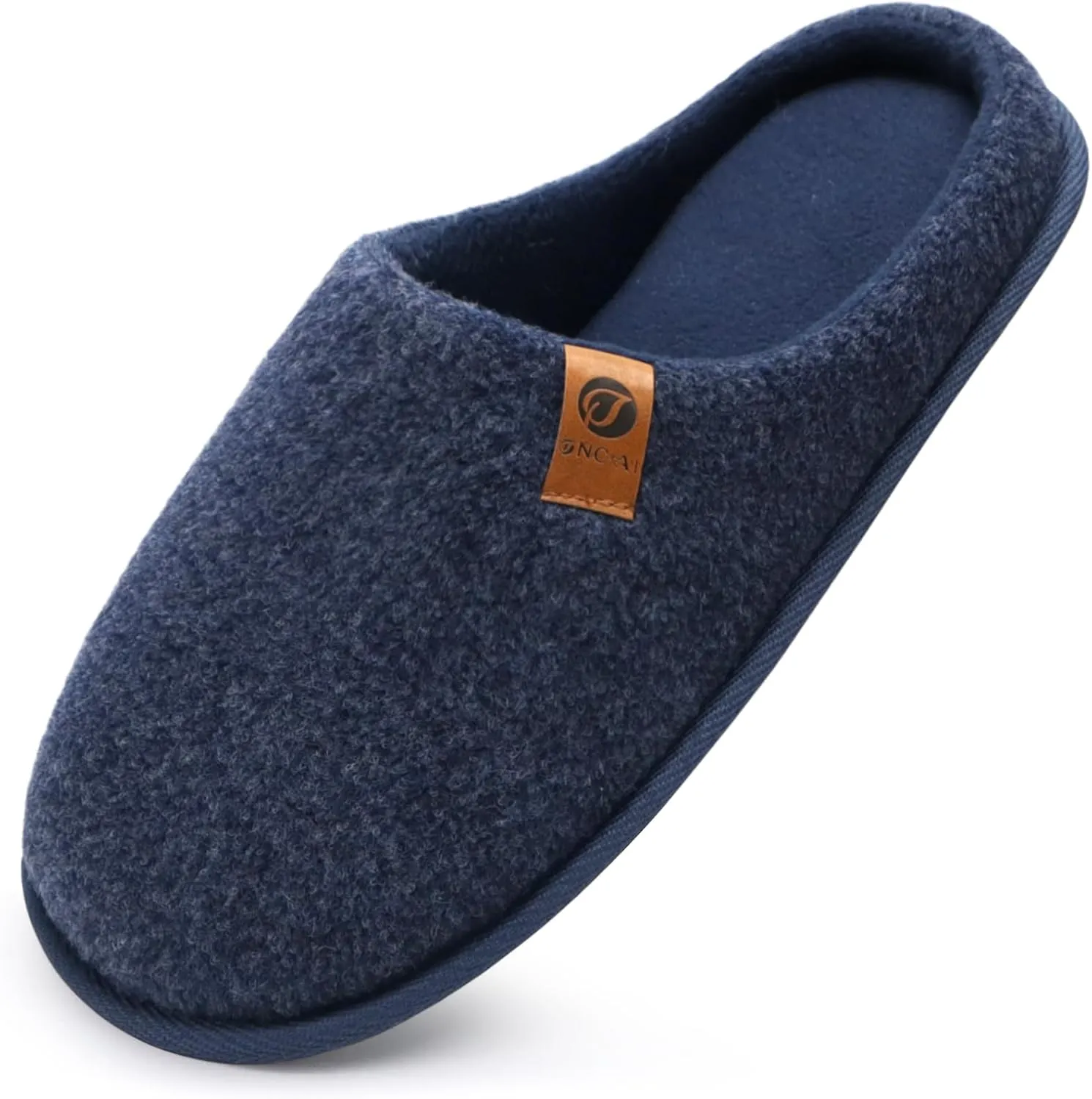 ONCAI Mens Cozy Memory Foam Scuff Slippers Slip On Warm House Shoes Indoor/Outdoor with Best Arch Support