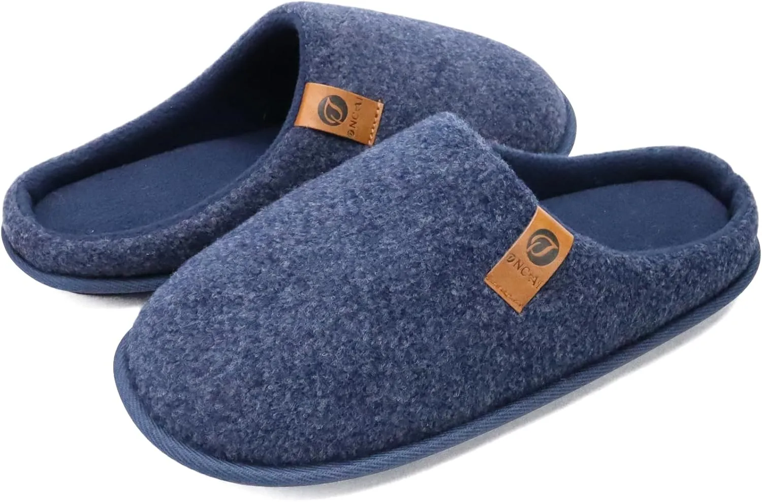 ONCAI Mens Cozy Memory Foam Scuff Slippers Slip On Warm House Shoes Indoor/Outdoor with Best Arch Support