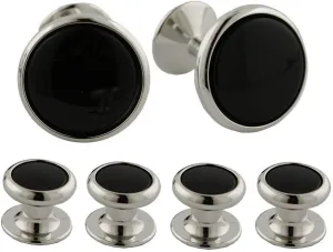 Onyx and Brass Stud Set