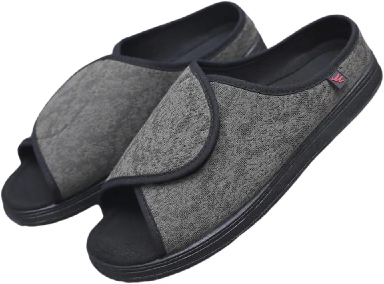 Open Toe Diabetic Shoes for Women,Special Shoes for Swollen Feet,Adaptive Shoes,Shoes for Diabetic Feet with Extra Width,Adjustable Magic Shoes,Fat Foot Walking Shoes,Gray Green