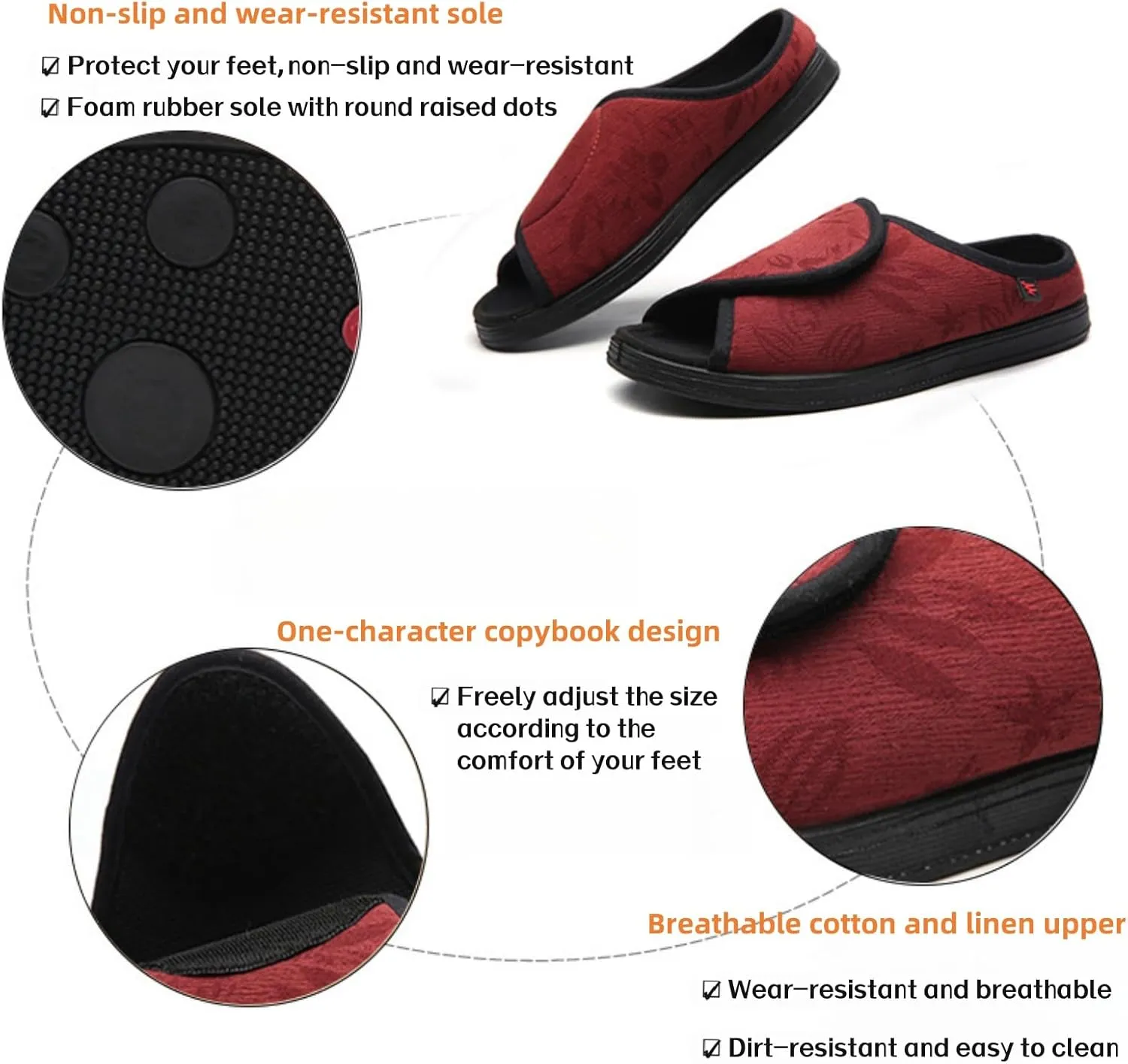 Open Toe Diabetic Shoes for Women,Special Shoes for Swollen Feet,Adaptive Shoes,Shoes for Diabetic Feet with Extra Width,Adjustable Magic Shoes,Fat Foot Walking Shoes,Gray Green