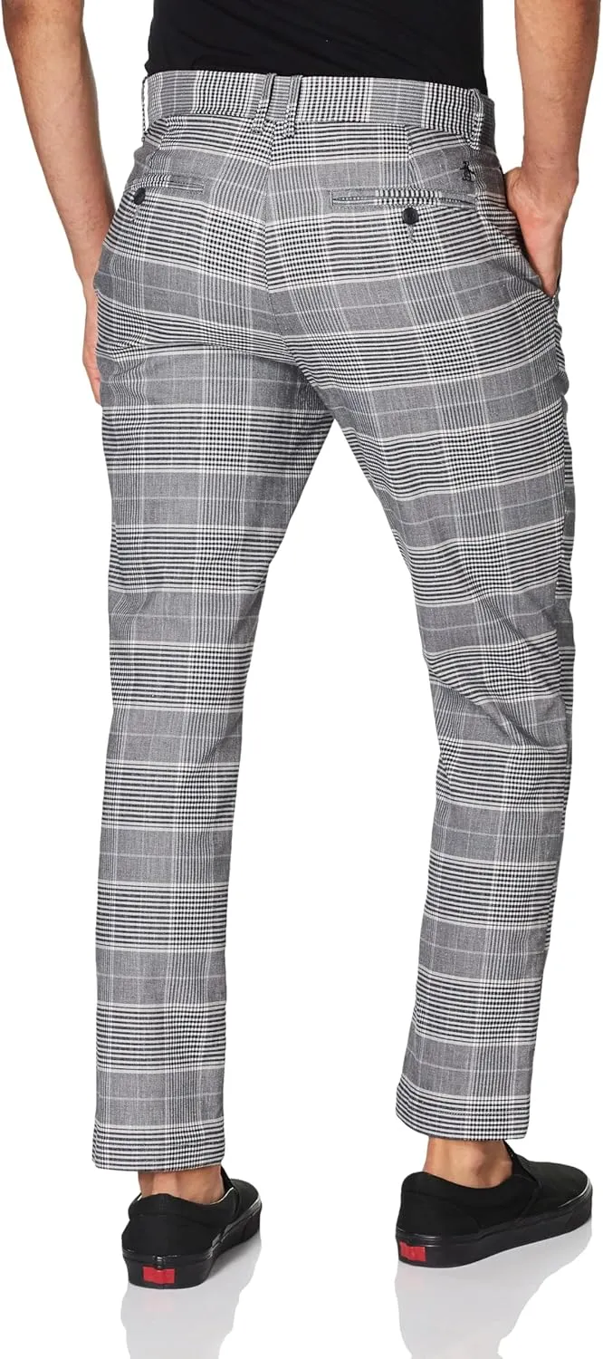 Original Penguin Men's Slim Fit Plaid Pant