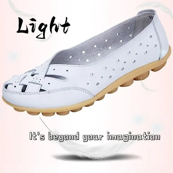 Orthopedic Loafers in Breathable Leather,Owlkay New Casual Women Shoes,Women's Comfortable Loafer Casual Leather Fashion Flats Breathable Shoes