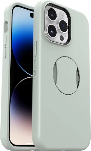OtterBox iPhone 14 Pro Max OtterGrip Symmetry Series Case - CHILL Out (Green), Built-in Grip, Sleek case, Snaps to MagSafe, Raised Edges Protect Camera & Screen