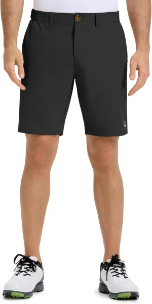 Outdoor Ventures Mens Golf Shorts 9 Inch Inseam Dry Fit Stretch UPF 50  Lightweight Quick Dry Flat Front with Pockets