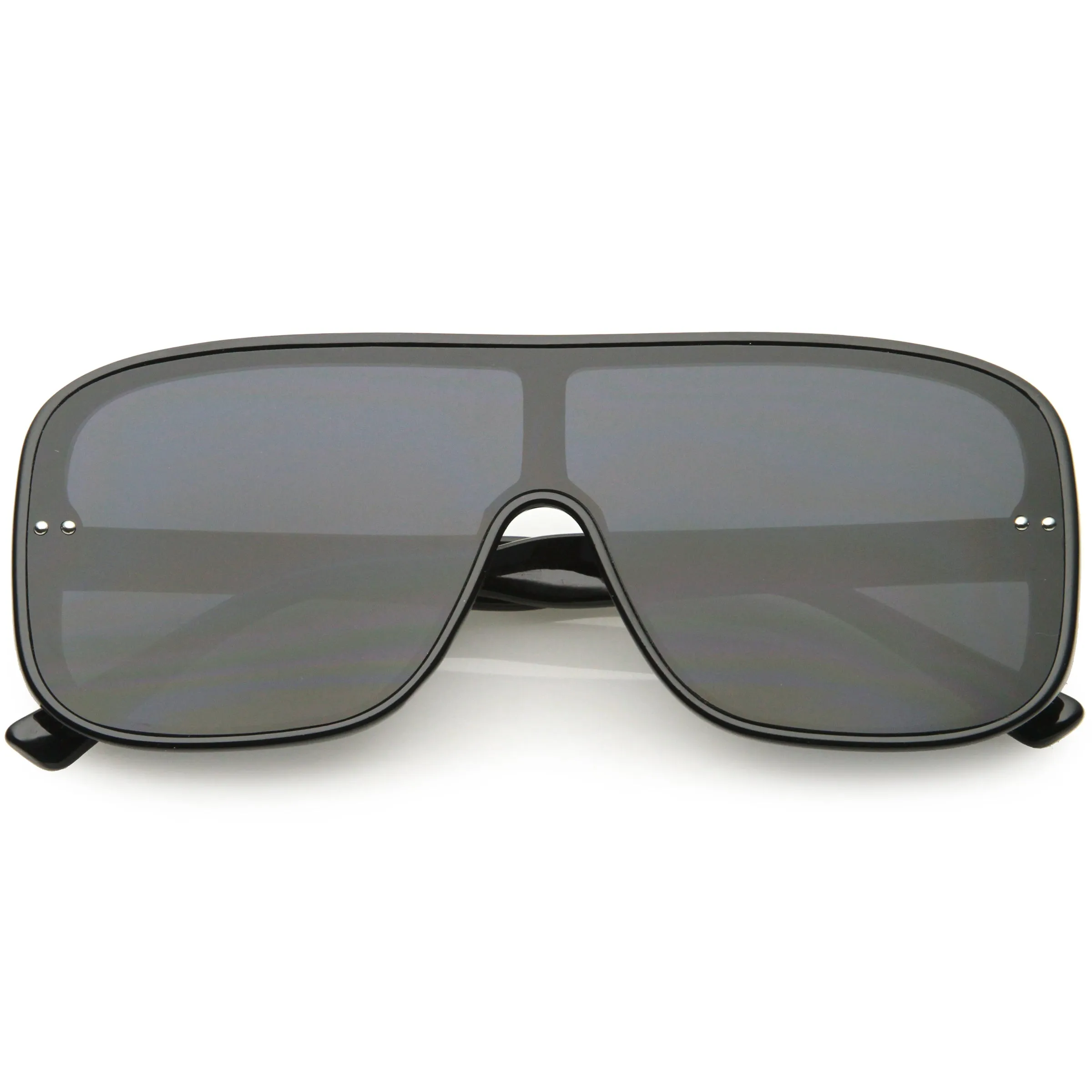 Oversize Retro Modern Disco Square Flat Lens Shield Sunglasses C988