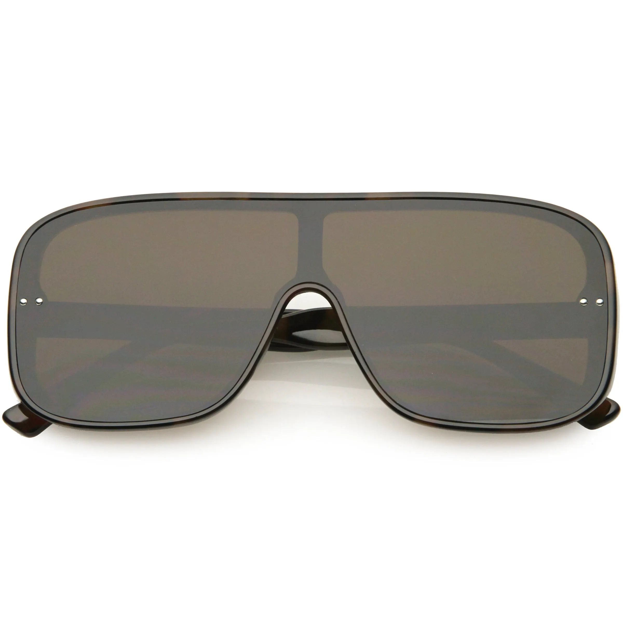 Oversize Retro Modern Disco Square Flat Lens Shield Sunglasses C988