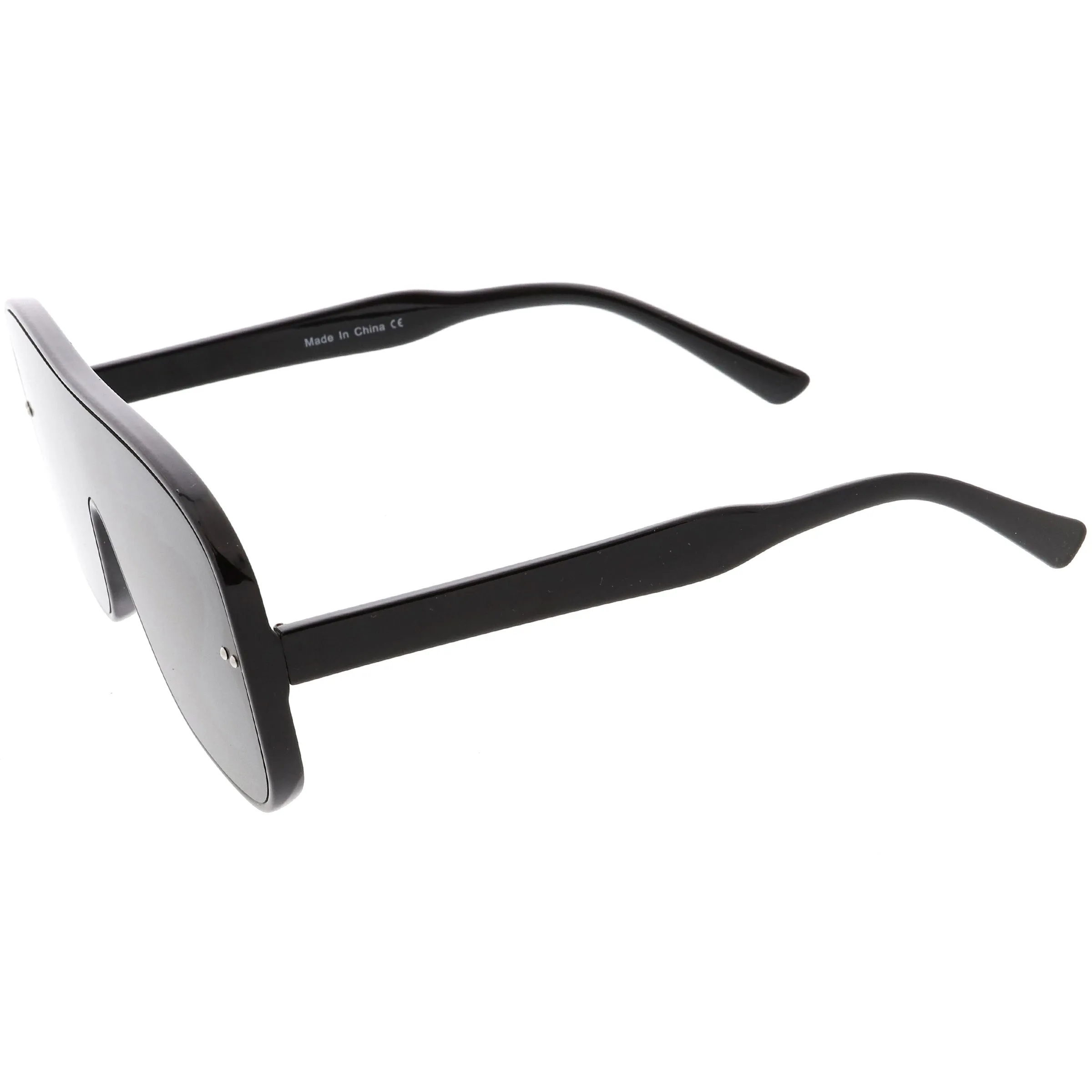Oversize Retro Modern Disco Square Flat Lens Shield Sunglasses C988