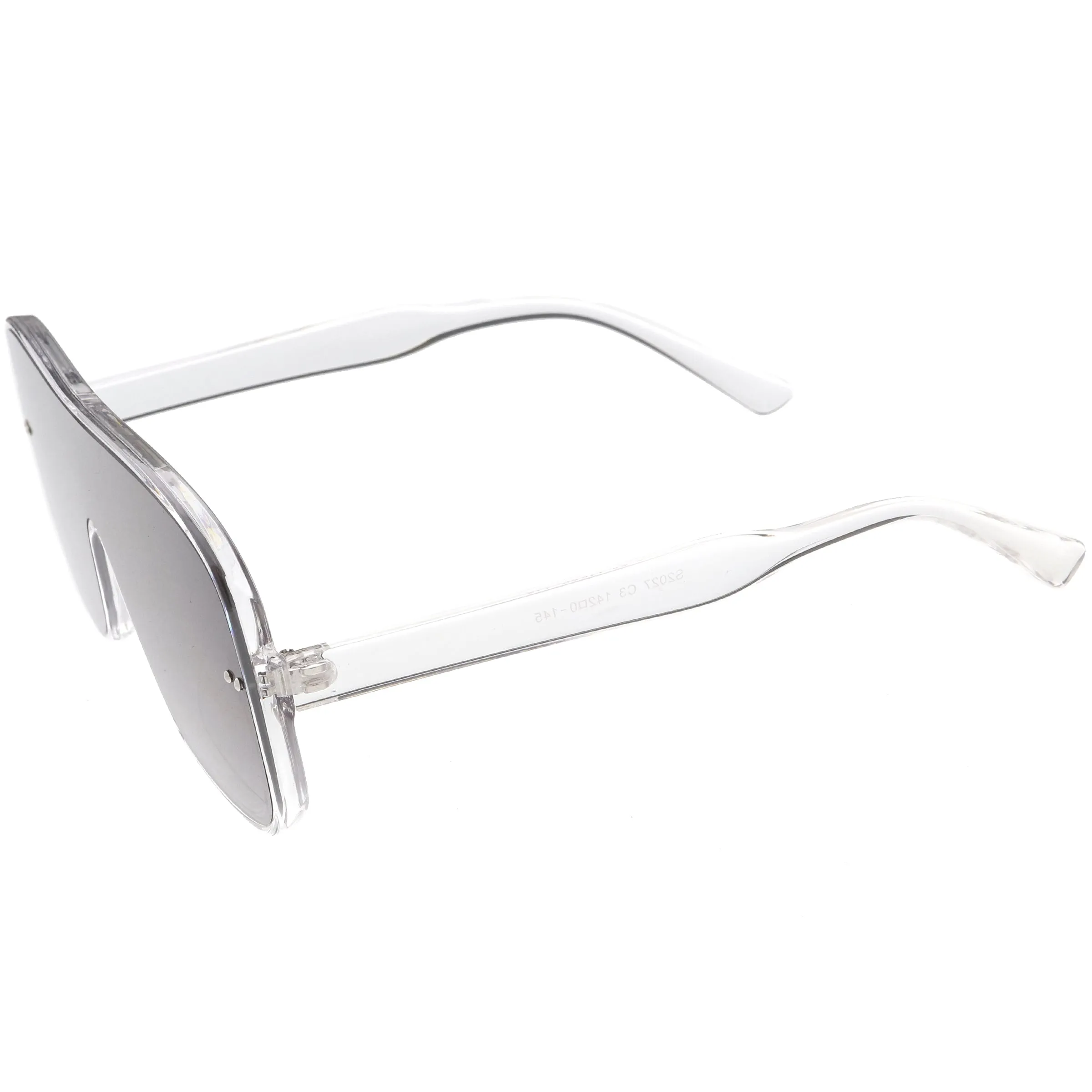 Oversize Retro Modern Disco Square Flat Lens Shield Sunglasses C988
